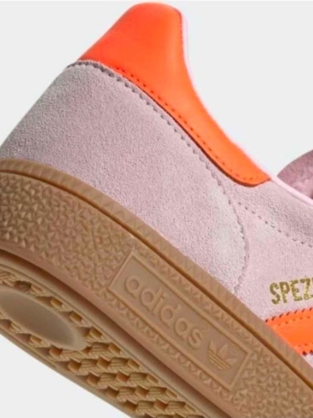 adidas Women's Gazelle Spezial Suede Sneaker - Pink with Orange Stripes - Picture 7 of 10